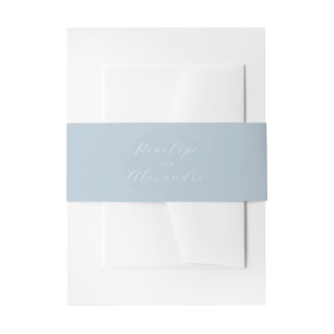 Cintas Para Invitaciones Caligrafía Azul Sereno
