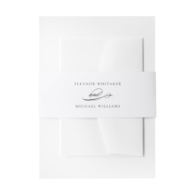 Cintas Para Invitaciones Caligrafía | Boda de Lujo (Anverso Ejemplo)