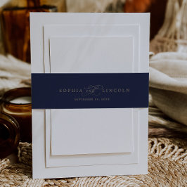 Cintas Para Invitaciones Caligrafía de la Marina Romántica | Boda florecien