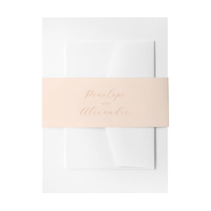 Cintas Para Invitaciones Caligrafía de melocotón elegante