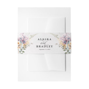 Cintas Para Invitaciones Caligrafía floral acuarela Boda moderno