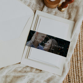 Cintas Para Invitaciones Caligrafía romántica Boda de superposición de foto