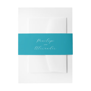 Cintas Para Invitaciones Caligrafía Serena Verde Acuático
