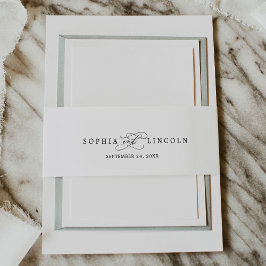 Cintas Para Invitaciones Calligrafía romántica | Boda floreciente