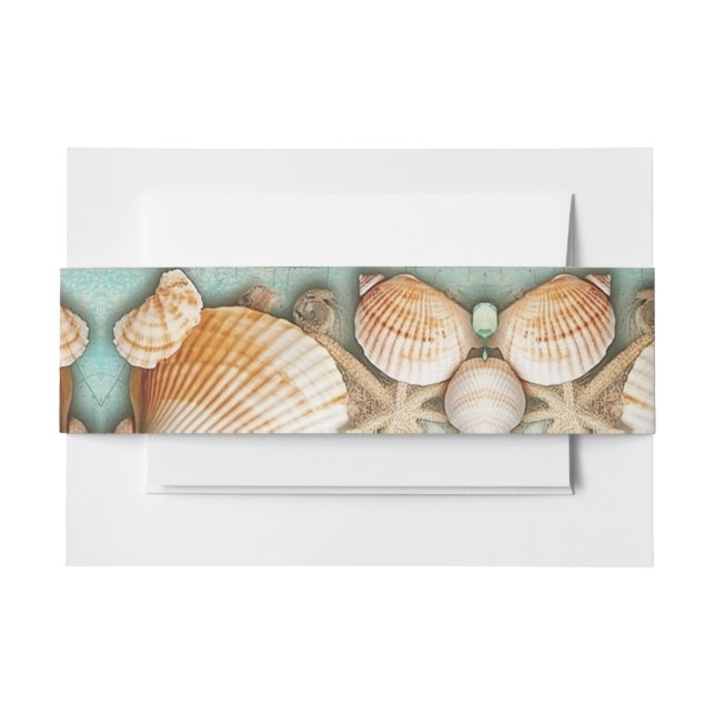 Cintas Para Invitaciones Camaradas de bodas en la playa (Anverso Ejemplo)