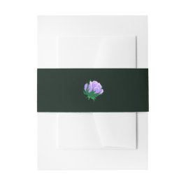 Cintas Para Invitaciones Camellia de Lavanda elegante en verde