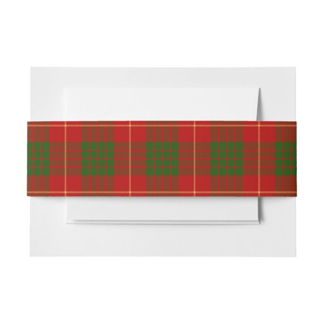 Cintas Para Invitaciones Cameron Scottish Tartan Belly Band (Anverso Ejemplo)