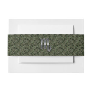 Cintas Para Invitaciones Camo digital Scorpio Zodiac Rótulo Woodland
