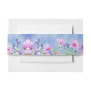 Cintas Para Invitaciones Campo de flores silvestres cielo azul Foto floral