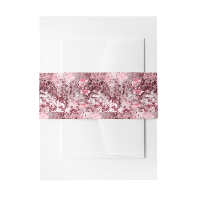 Cintas Para Invitaciones Campo de flores silvestres Impresionismo-Malva (Anverso Ejemplo)