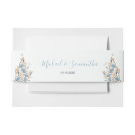 Cintas Para Invitaciones Campos de Boda Country Azul en Polvo