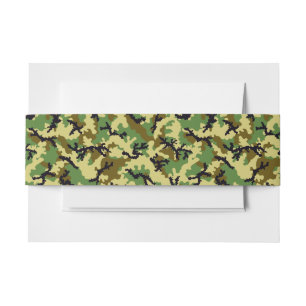 Cintas Para Invitaciones Camuflaje de Woodland