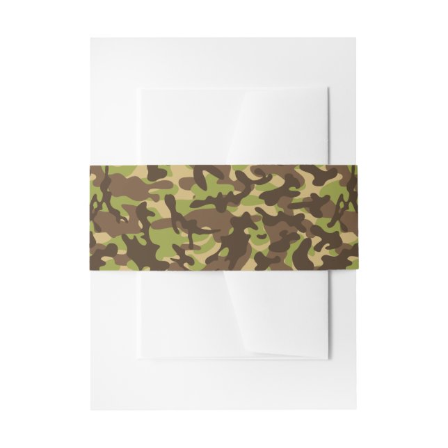 Cintas Para Invitaciones Camuflaje en cascada (Anverso Ejemplo)
