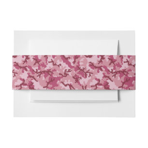 Cintas Para Invitaciones Camuflaje rosa