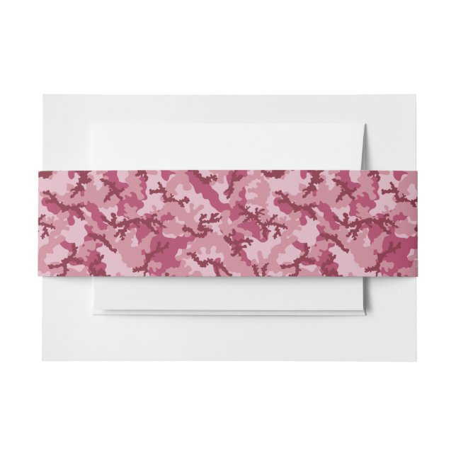 Cintas Para Invitaciones Camuflaje rosa (Anverso Ejemplo)