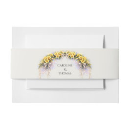 Cintas Para Invitaciones Canary Yellow Romantic Freesia  Floral Wedding