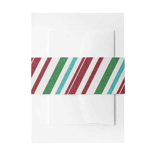 Cintas Para Invitaciones Candy Stripes Purpurina (Anverso Ejemplo)