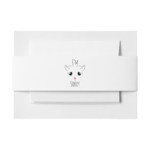 Cintas Para Invitaciones Cara de gato triste: Lo siento