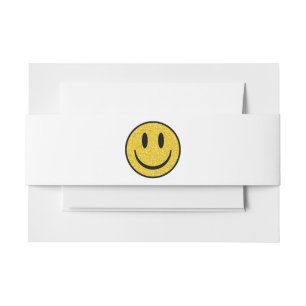 Cintas Para Invitaciones Cara de sonrisa purpurina