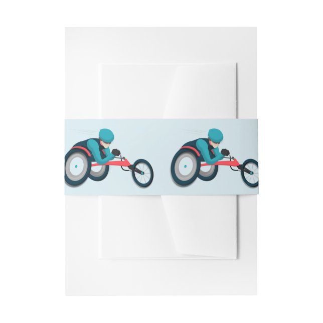 Cintas Para Invitaciones Carreras en silla de ruedas (Anverso Ejemplo)