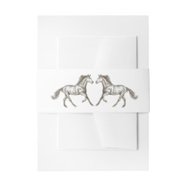 Cintas Para Invitaciones Casamiento del País Caballo Occidental con Marrón