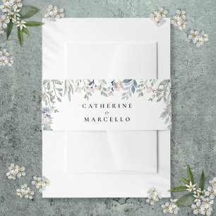 Cintas Para Invitaciones Cascada floral moderna boda elegante
