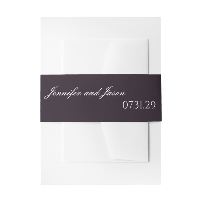 Cintas Para Invitaciones Celestial blanco y negro (Anverso Ejemplo)