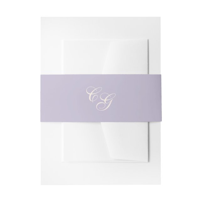 Cintas Para Invitaciones Celine Lilac Elegant Wedding (Anverso Ejemplo)