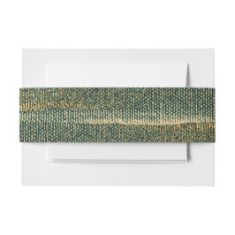 Cintas Para Invitaciones Cepillo verde elegante con oro y negro