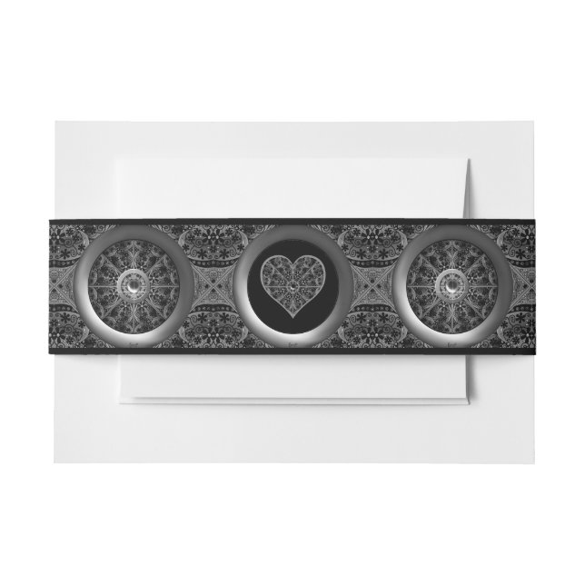 Cintas Para Invitaciones Ceramic Lace Black (Anverso Ejemplo)
