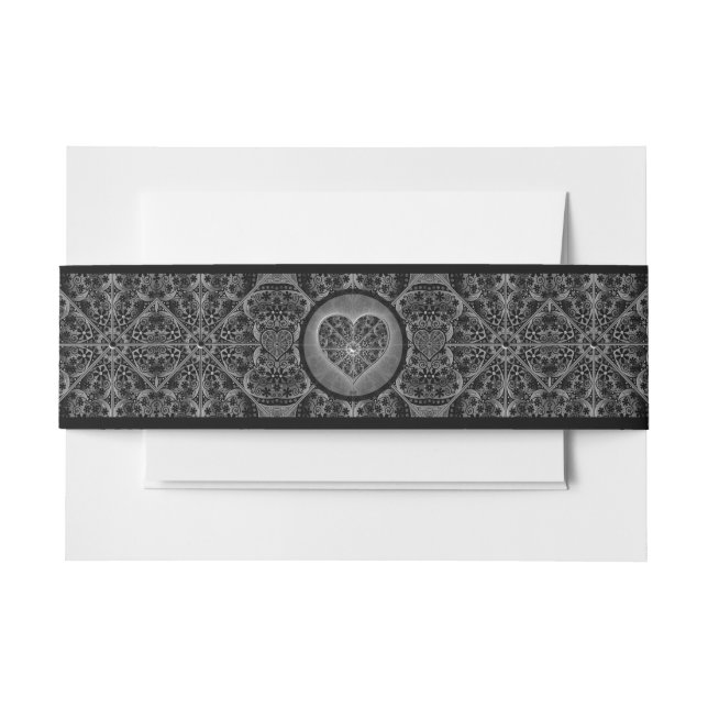Cintas Para Invitaciones Ceramic Lace Black (Anverso Ejemplo)