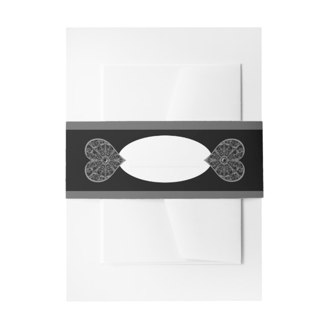 Cintas Para Invitaciones Ceramic Lace Black (Anverso Ejemplo)