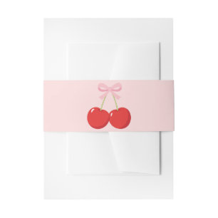 Cintas Para Invitaciones Cerezas Rojas con Fiesta de Cumpleaños Coqueta de 