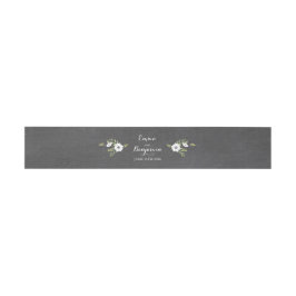 Cintas Para Invitaciones Chalkboard Anemones pintados -banda de barriga inv