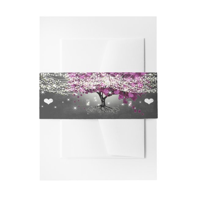Cintas Para Invitaciones Chalkboard Sangria Wine Forest Heart Leaf (Anverso Ejemplo)
