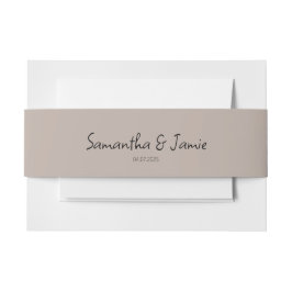 Cintas Para Invitaciones Champán Rubor Pink - Bandas Belly a juego