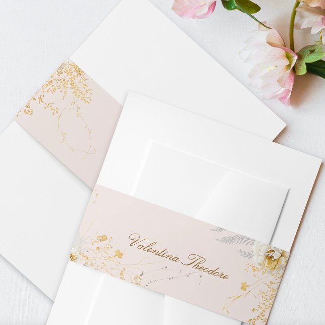 Cintas Para Invitaciones chaqueta de bebé de boho chic botánico (Subido por el creador)