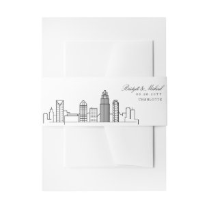 Cintas Para Invitaciones Charlotte Skyline Boda  