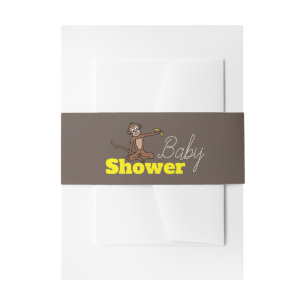 Cintas Para Invitaciones Cheeky Monkey, Baby Shower