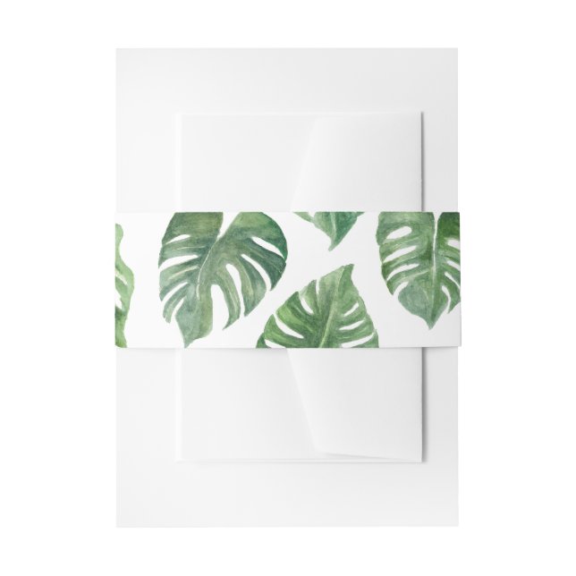 Cintas Para Invitaciones Cheese Plant Leaf Invitation Belly Band (Anverso Ejemplo)