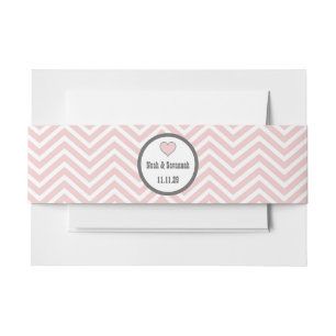 Cintas Para Invitaciones Chevron Rosa o Elegir Color 