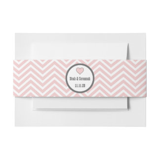 Cintas Para Invitaciones Chevron Rosa o Elegir Color