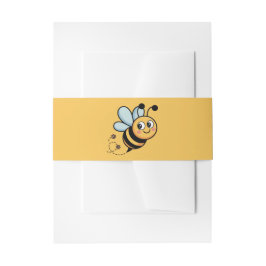 Cintas Para Invitaciones Child-Friendly Bee Mascot with Dotted Trail