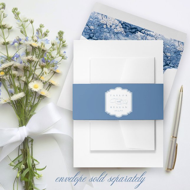 Cintas Para Invitaciones Chinoiserie Boda Frame Blue ID1094 (Subido por el creador)