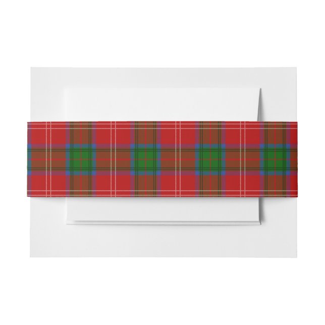 Cintas Para Invitaciones Chisholm Scottish Tartan Belly Band (Anverso Ejemplo)