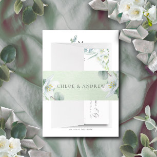 Cintas Para Invitaciones Chloe Simple Elegant Greenery Boda