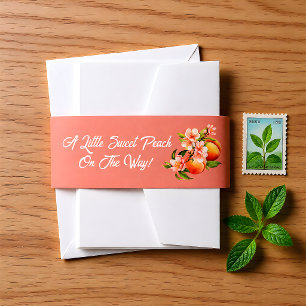 Cintas Para Invitaciones Chorreo de jardín de duraznos del sur para baby sh