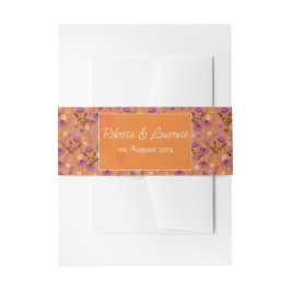 Cintas Para Invitaciones Cielo de Azafrán Flores Silvestres - banda vertica