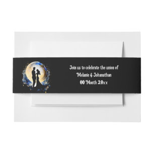 Cintas Para Invitaciones Cielo de noche estrellado de la pareja luna llena
