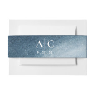 Cintas Para Invitaciones Cielo Nocturno Estrellas Azul Marino Blanco